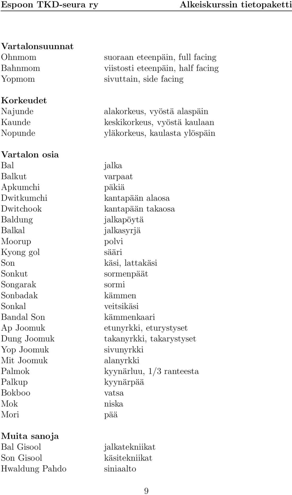 sivuttain, side facing alakorkeus, vyöstä alaspäin keskikorkeus, vyöstä kaulaan yläkorkeus, kaulasta ylöspäin jalka varpaat päkiä kantapään alaosa kantapään takaosa jalkapöytä jalkasyrjä polvi sääri