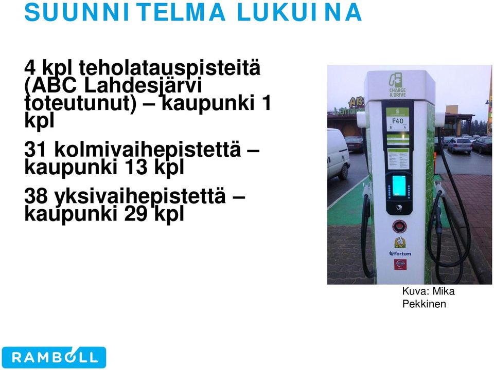 31 kolmivaihepistettä kaupunki 13 kpl 38