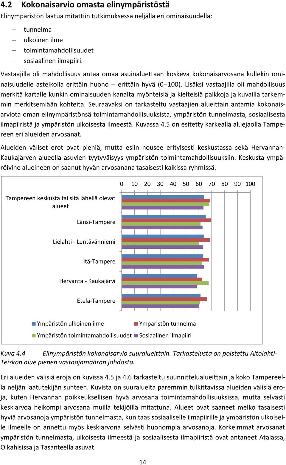 Lisäksi vastaajilla oli mahdollisuus merkitä kartalle kunkin ominaisuuden kanalta myönteisiä ja kielteisiä paikkoja ja kuvailla tarkemmin merkitsemiään kohteita.