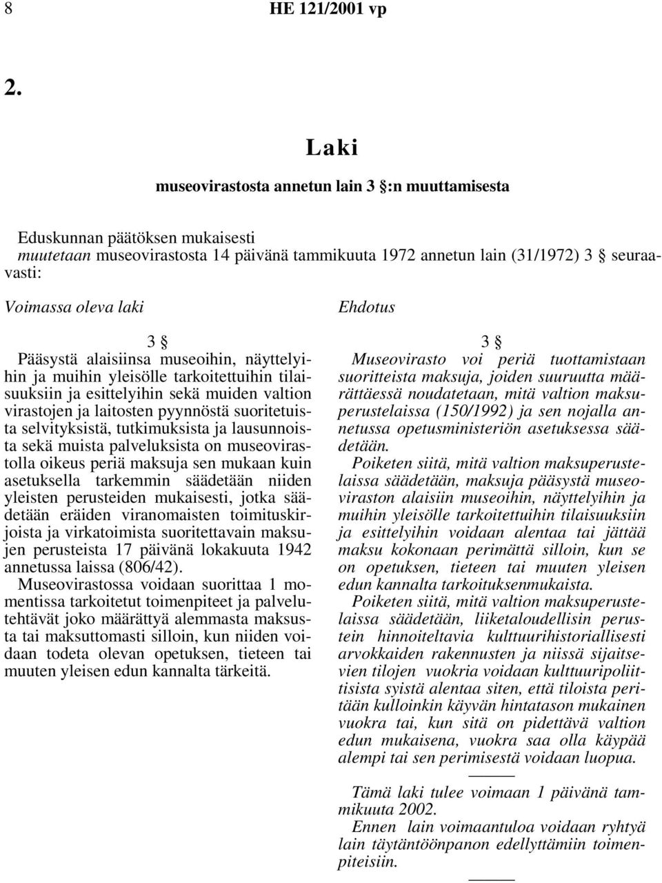 Pääsystä alaisiinsa museoihin, näyttelyihin ja muihin yleisölle tarkoitettuihin tilaisuuksiin ja esittelyihin sekä muiden valtion virastojen ja laitosten pyynnöstä suoritetuista selvityksistä,