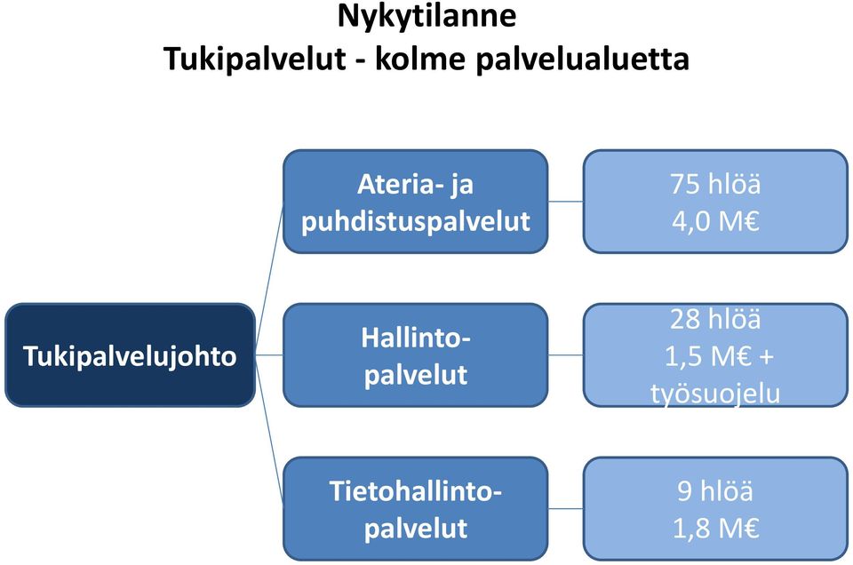 hlöä 4,0 M Tukipalvelujohto Hallintopalvelut