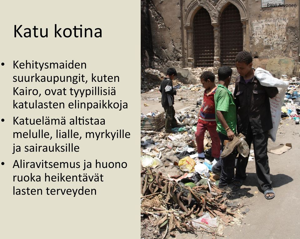 Katuelämä algstaa melulle, lialle, myrkyille ja