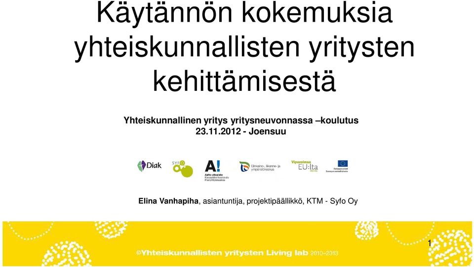 yritysneuvonnassa koulutus 23.11.