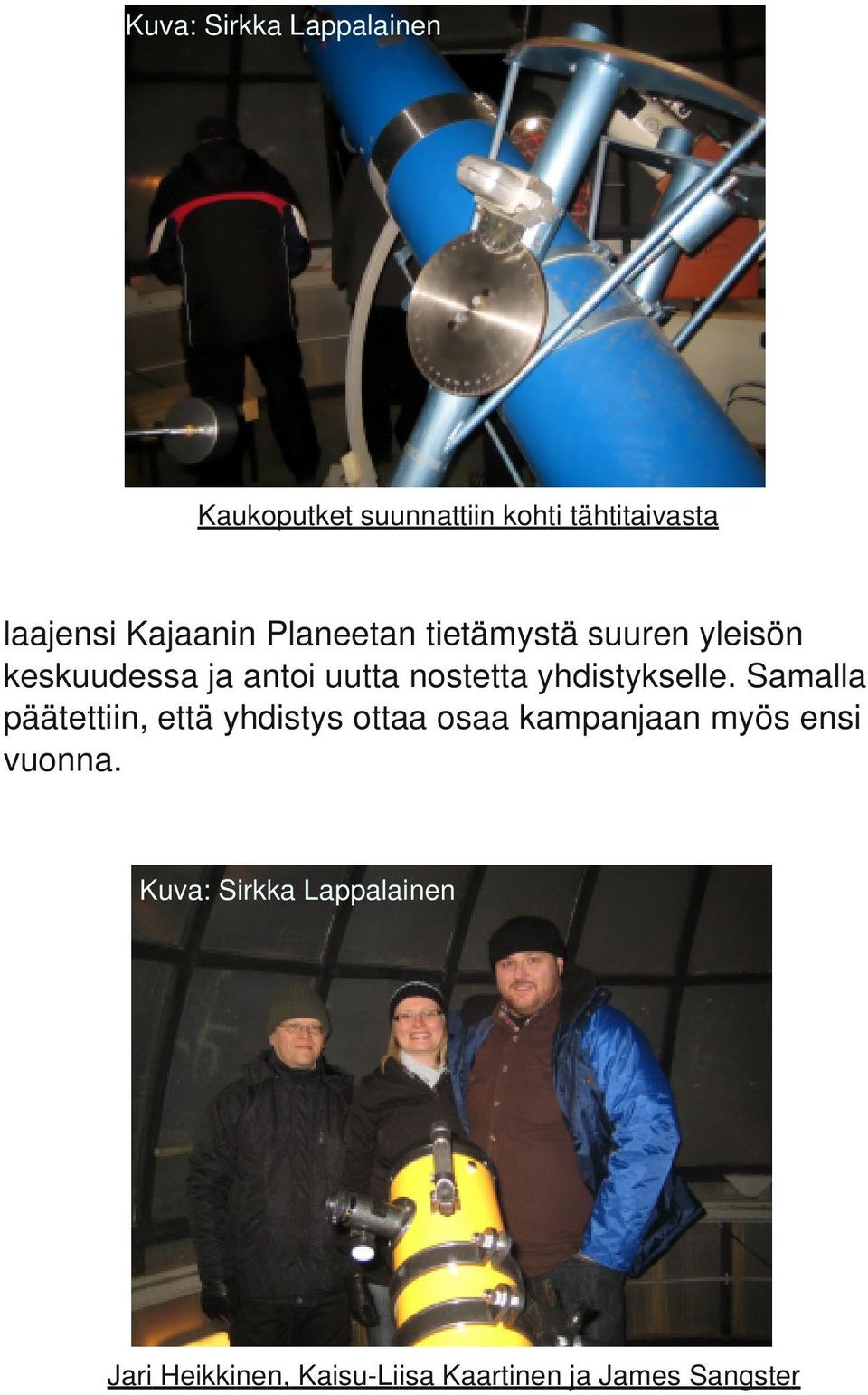 yhdistykselle.