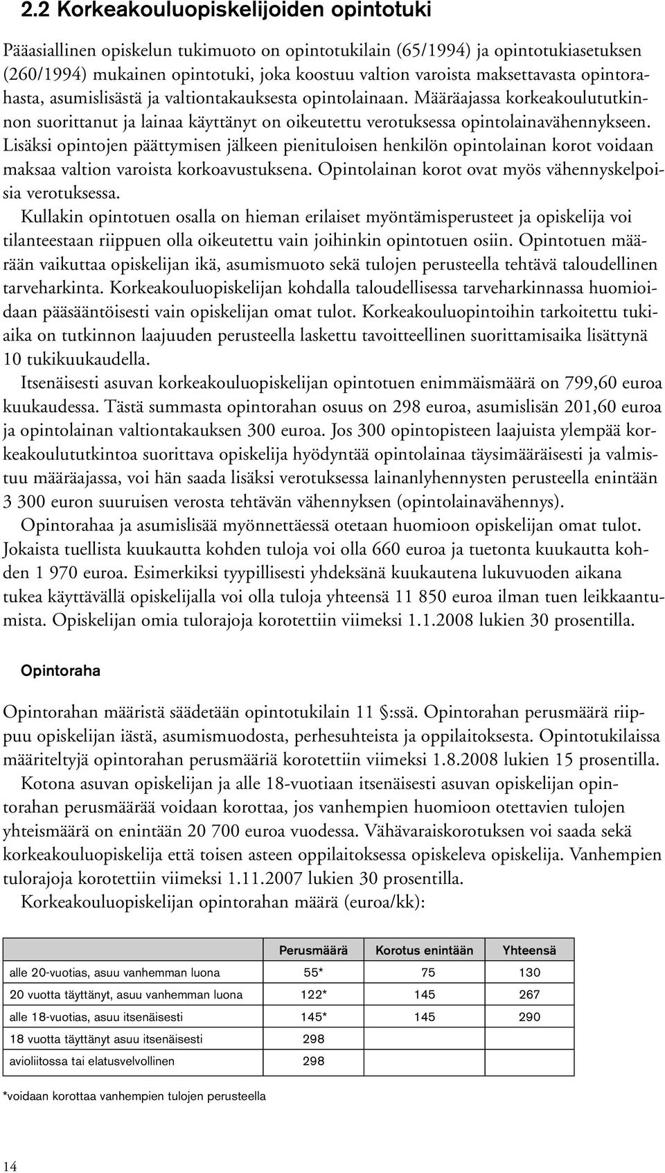 Lisäksi opintojen päättymisen jälkeen pienituloisen henkilön opintolainan korot voidaan maksaa valtion varoista korkoavustuksena. Opintolainan korot ovat myös vähennyskelpoisia verotuksessa.