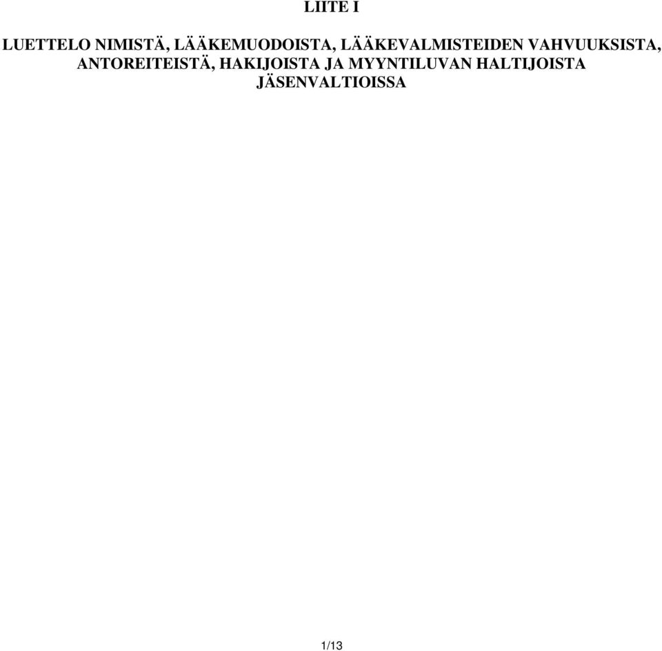 VAHVUUKSISTA, ANTOREITEISTÄ,