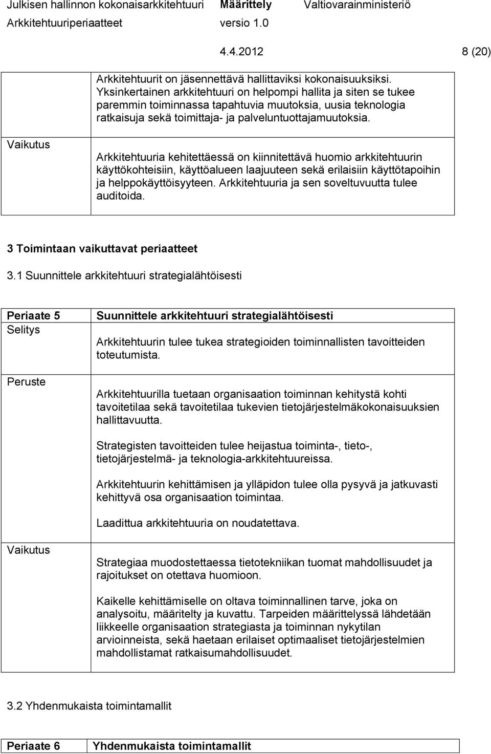 Arkkitehtuuria kehitettäessä on kiinnitettävä huomio arkkitehtuurin käyttökohteisiin, käyttöalueen laajuuteen sekä erilaisiin käyttötapoihin ja helppokäyttöisyyteen.