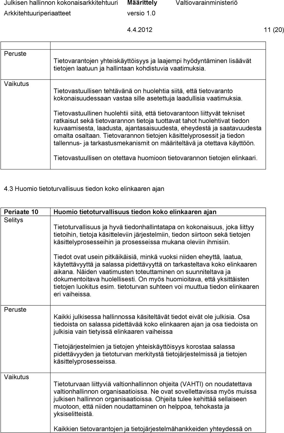 Tietovastuullinen huolehtii siitä, että tietovarantoon liittyvät tekniset ratkaisut sekä tietovarannon tietoja tuottavat tahot huolehtivat tiedon kuvaamisesta, laadusta, ajantasaisuudesta, eheydestä