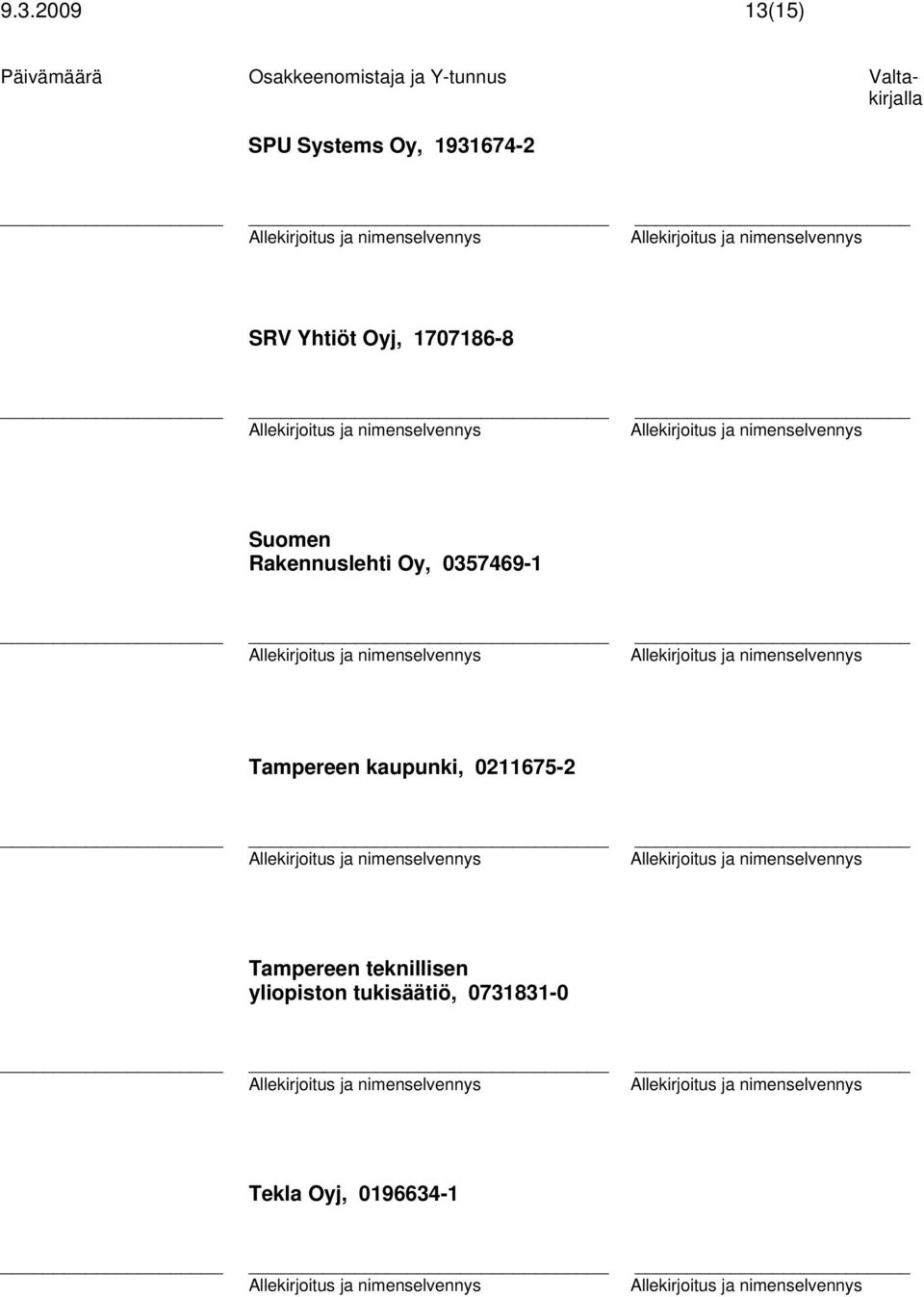 Suomen Rakennuslehti Oy, 0357469-1 Tampereen kaupunki, 0211675-2