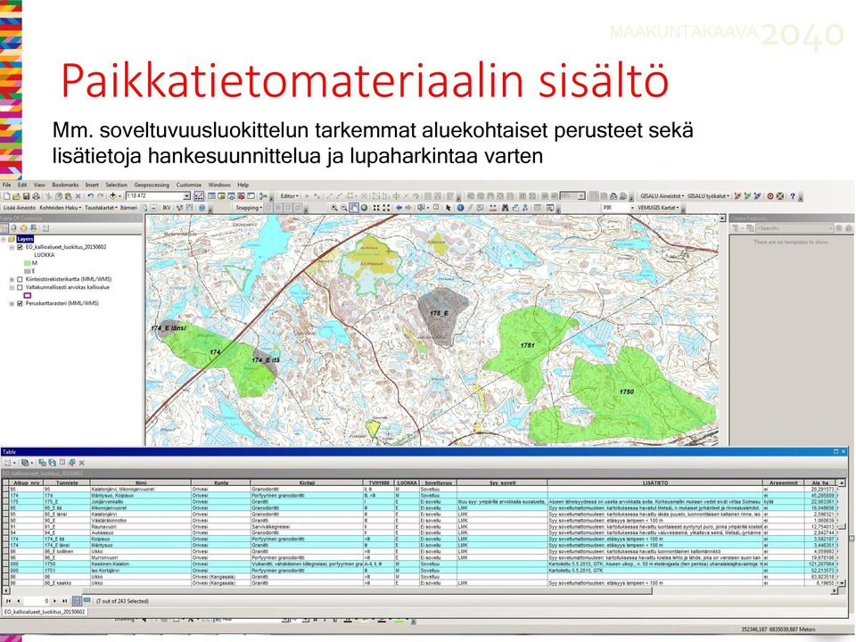 aluekohtaiset perusteet sekä lisätietoja