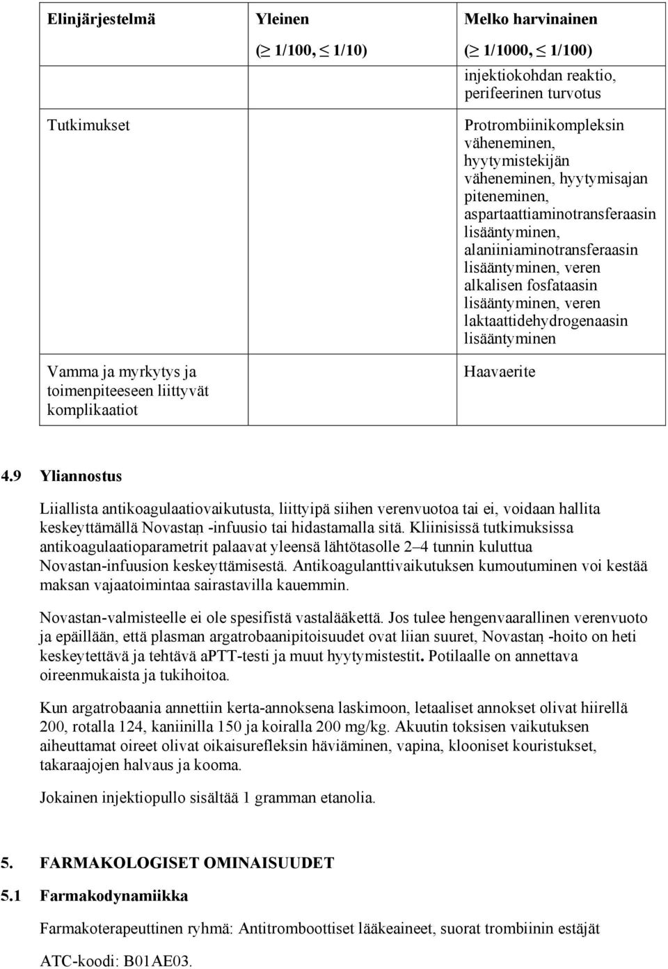 fosfataasin lisääntyminen, veren laktaattidehydrogenaasin lisääntyminen Haavaerite 4.