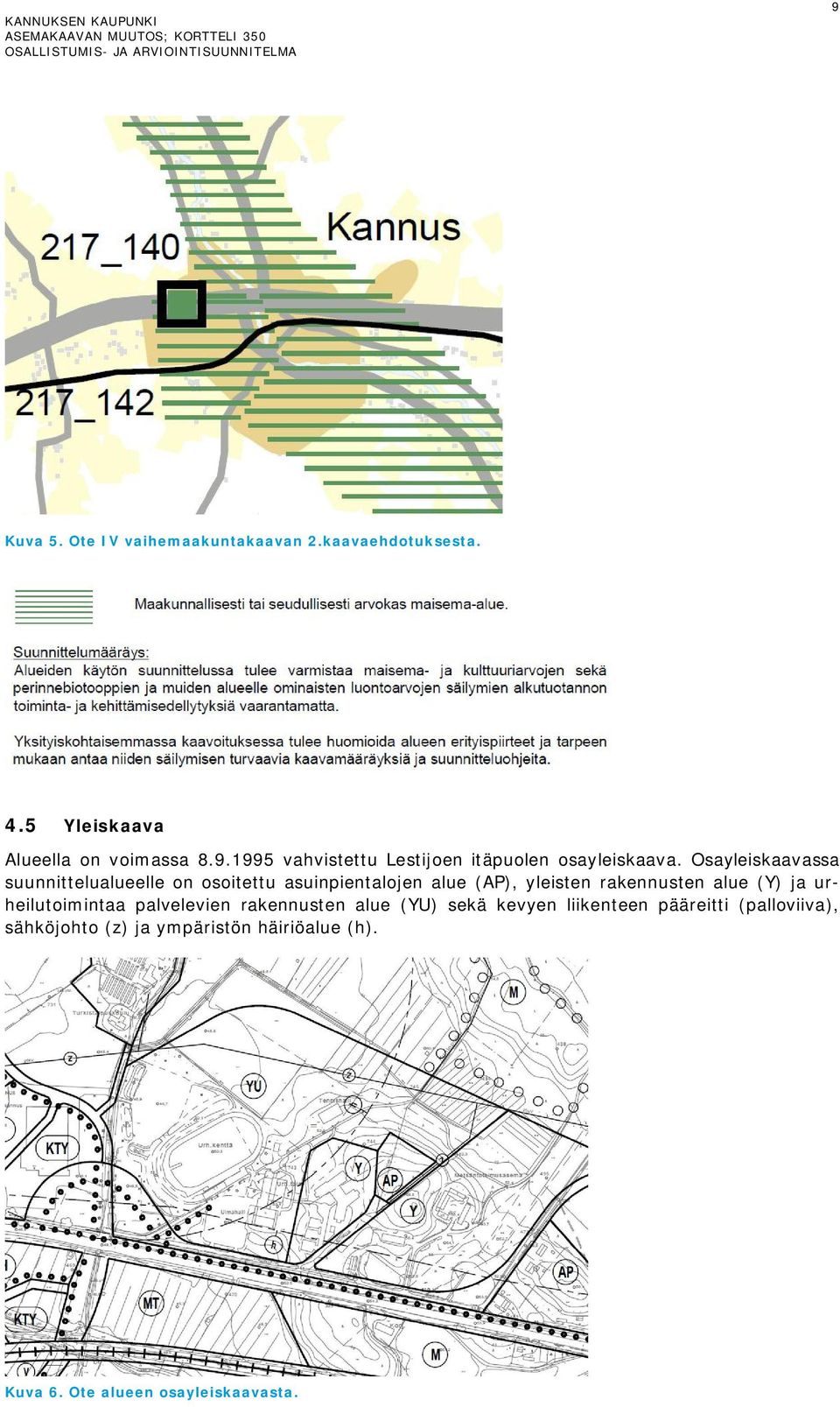 ja urheilutoimintaa palvelevien rakennusten alue (YU) sekä kevyen liikenteen pääreitti (palloviiva),