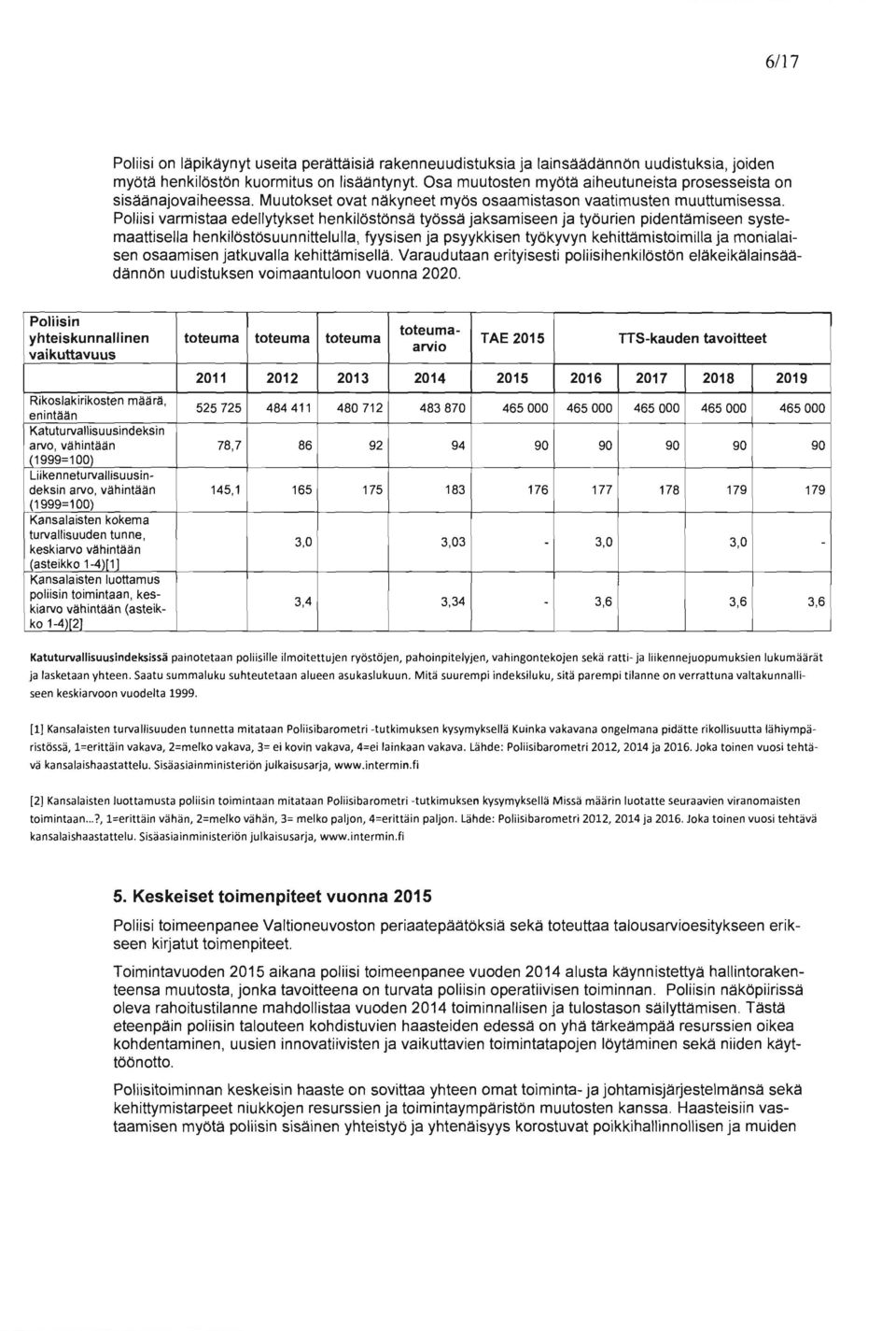 Poliisi varmistaa edellytykset henkilöstönsä työssä jaksamiseen ja työurien pidentämiseen systemaattisella henkilöstösuunnittelulla, fyysisen ja psyykkisen työkyvyn kehittämistoimilla ja monialaisen