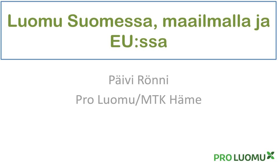 EU:ssa Päivi