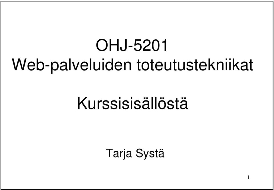 toteutustekniikat