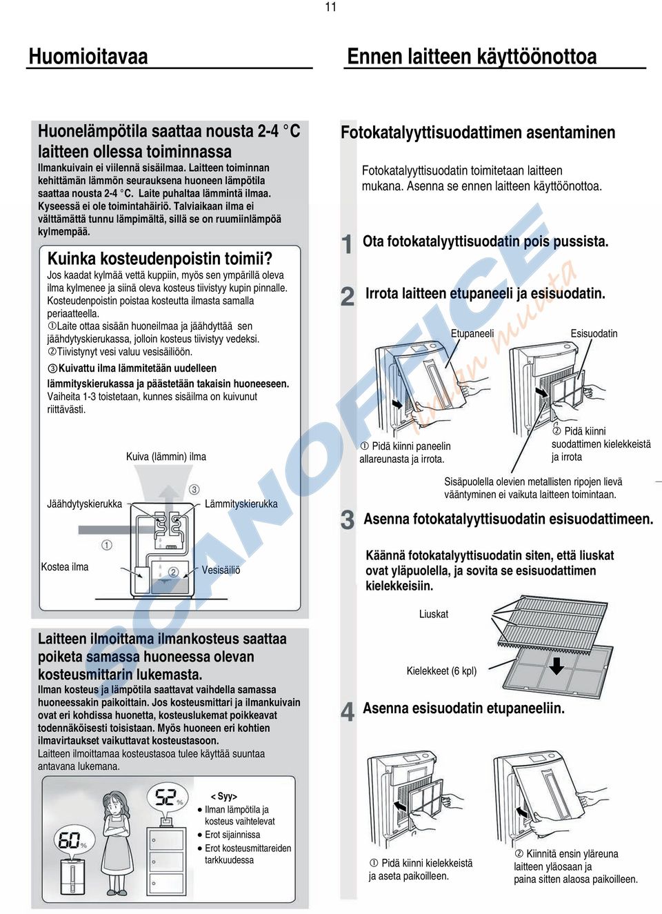 Talviaikaan ilma ei välttämättä tunnu lämpimältä, sillä se on ruumiinlämpöä kylmempää. Kuinka kosteudenpoistin toimii?