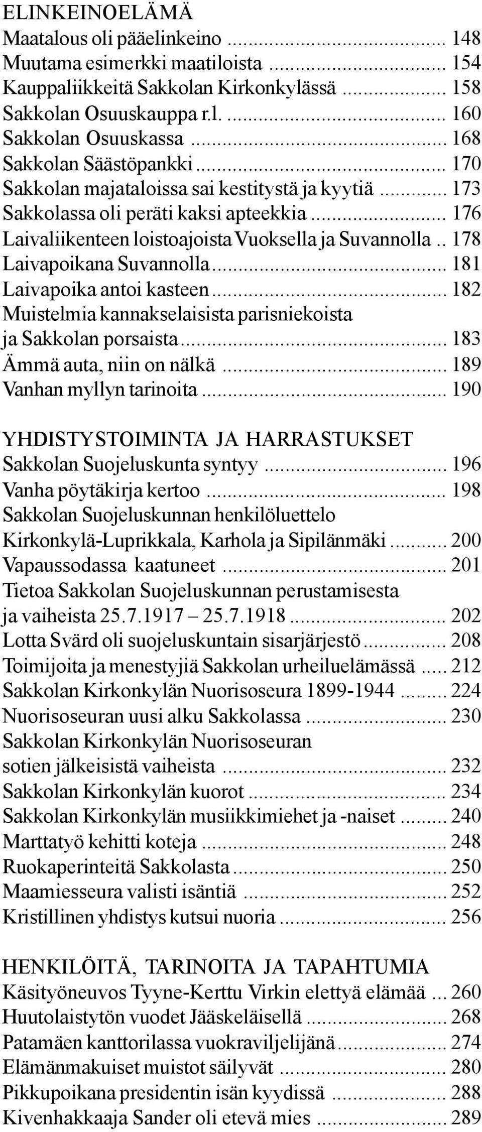 . 178 Laivapoikana Suvannolla... 181 Laivapoika antoi kasteen... 182 Muistelmia kannakselaisista parisniekoista ja Sakkolan porsaista... 183 Ämmä auta, niin on nälkä... 189 Vanhan myllyn tarinoita.