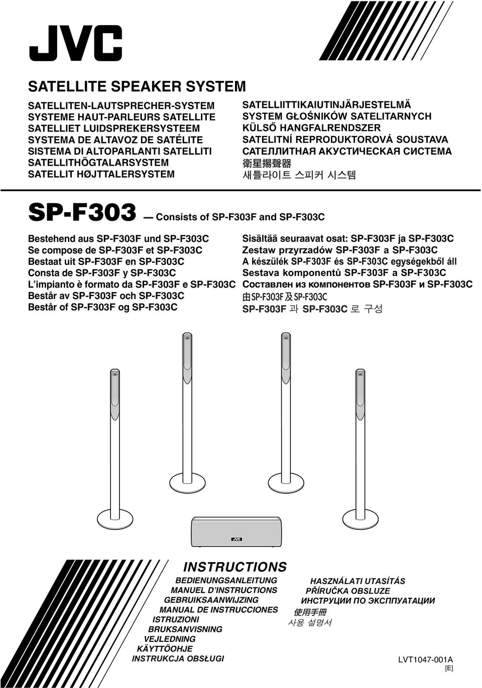 SP-F303 Consists of SP-F303F and SP-F303C Bestehend aus SP-F303F und SP-F303C Se compose de SP-F303F et SP-F303C Bestaat uit SP-F303F en SP-F303C Consta de SP-F303F y SP-F303C L impianto è formato da