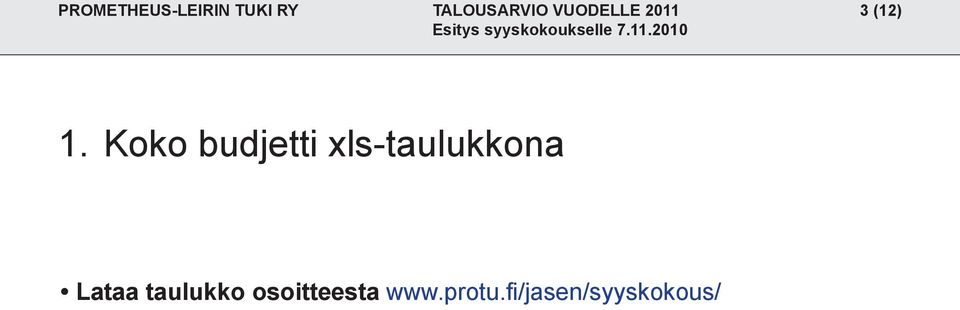 Koko budjetti xls-taulukkona Lataa