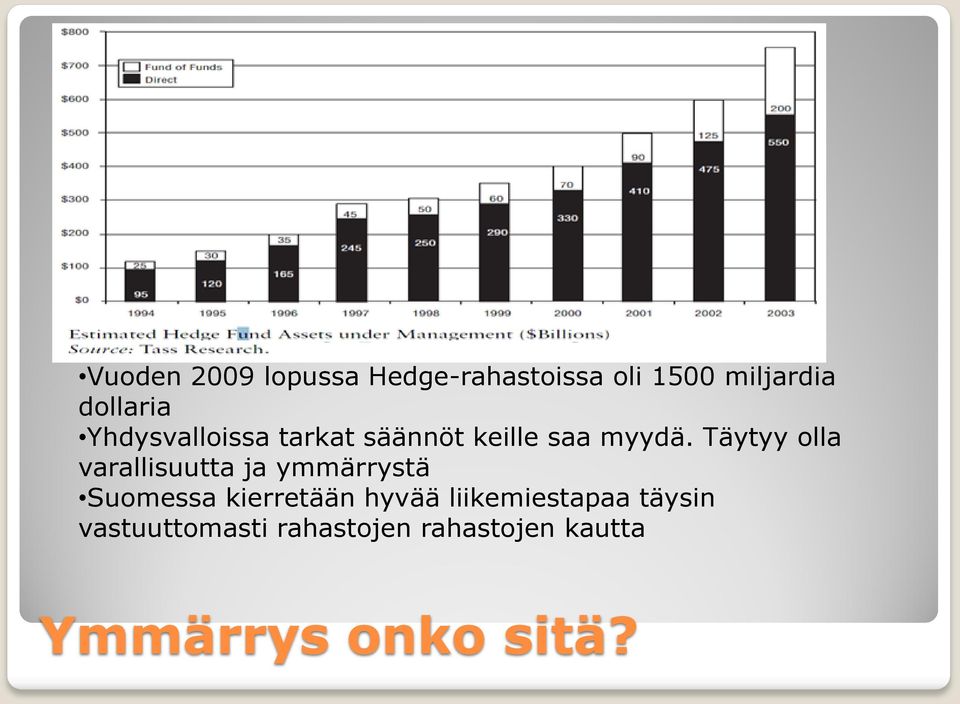 Täytyy olla varallisuutta ja ymmärrystä Suomessa kierretään hyvää