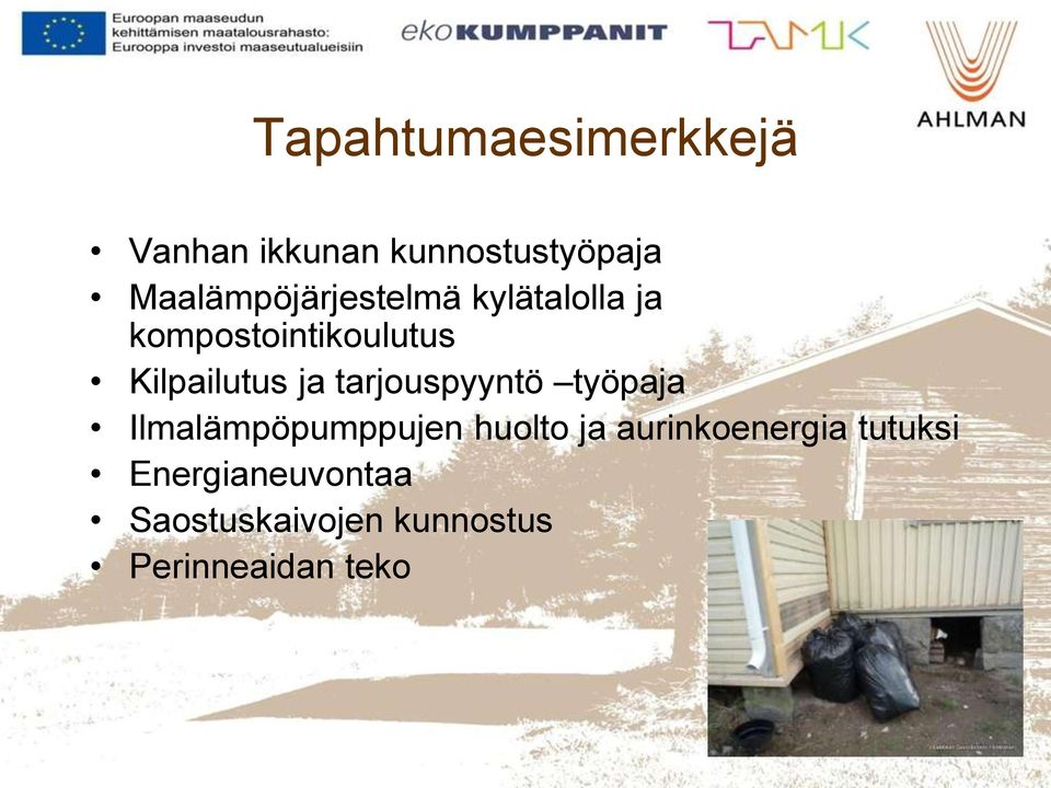 Kilpailutus ja tarjouspyyntö työpaja Ilmalämpöpumppujen huolto