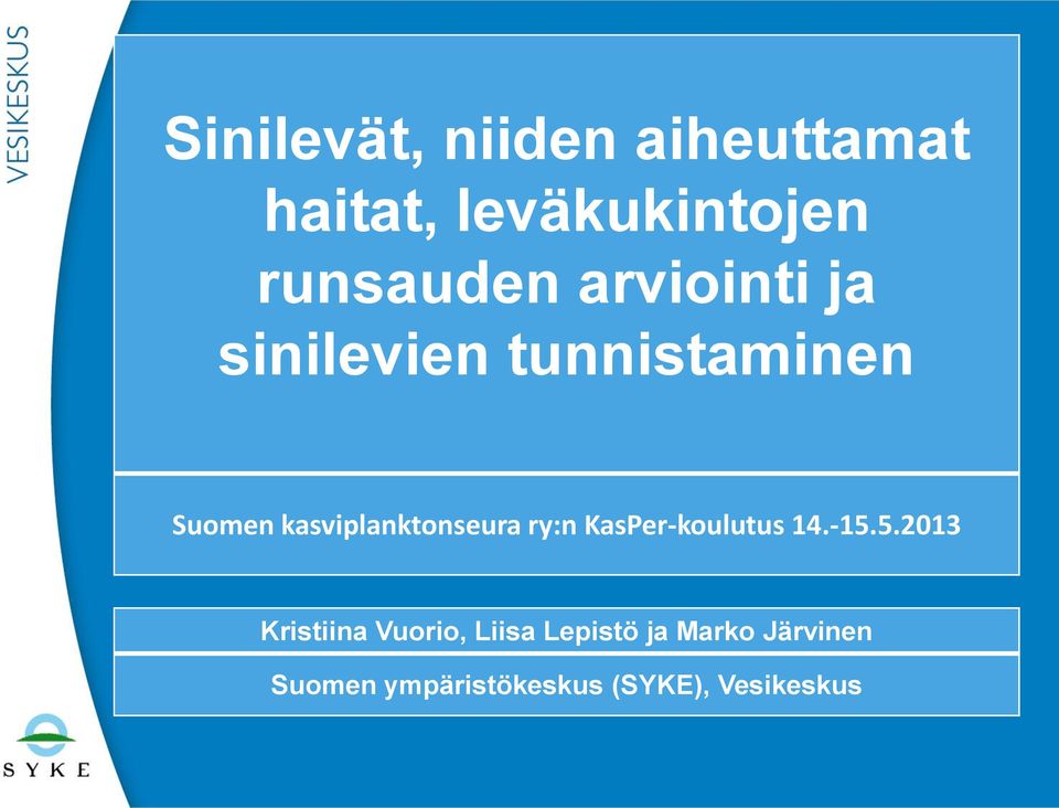 ry:n KasPer-koulutus 14.-15.