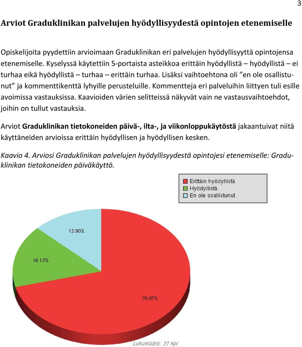 Lisäksi vaihtoehtona oli en ole osallistunut ja kommenttikenttä lyhyille perusteluille. Kommentteja eri palveluihin liittyen tuli esille avoimissa vastauksissa.