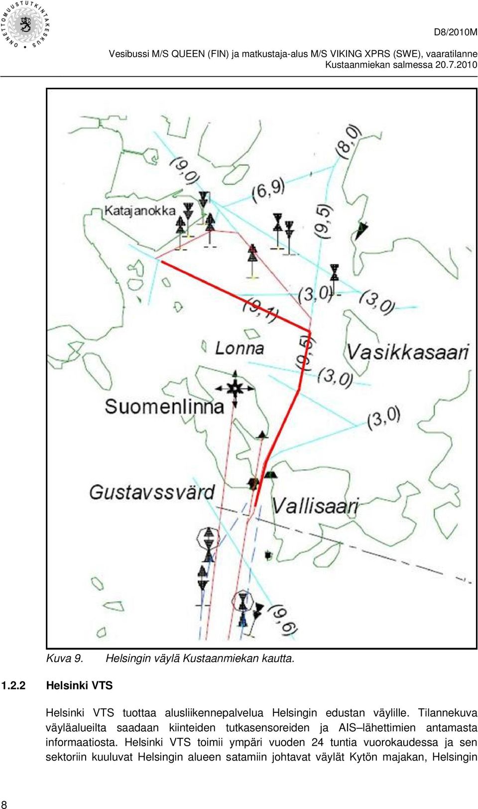 Tilannekuva väyläalueilta saadaan kiinteiden tutkasensoreiden ja AIS lähettimien antamasta