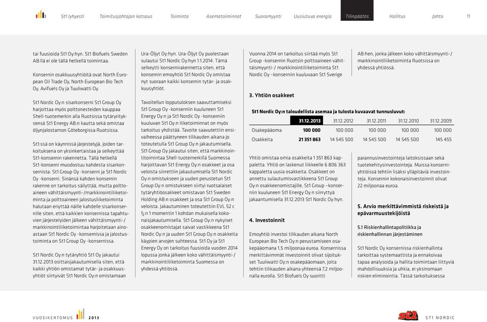 St1 Nordic Oy:n sisarkonserni St1 Group Oy harjoittaa myös polttonesteiden kauppaa Shell-tuotemerkin alla Ruotsissa tytäryrityksensä St1 Energy AB:n kautta sekä omistaa öljynjalostamon Göteborgissa