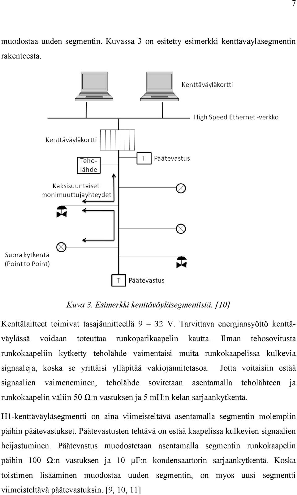 Ilman tehosovitusta runkokaapeliin kytketty teholähde vaimentaisi muita runkokaapelissa kulkevia signaaleja, koska se yrittäisi ylläpitää vakiojännitetasoa.