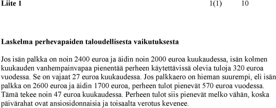 Se on vajaat 27 euroa kuukaudessa.