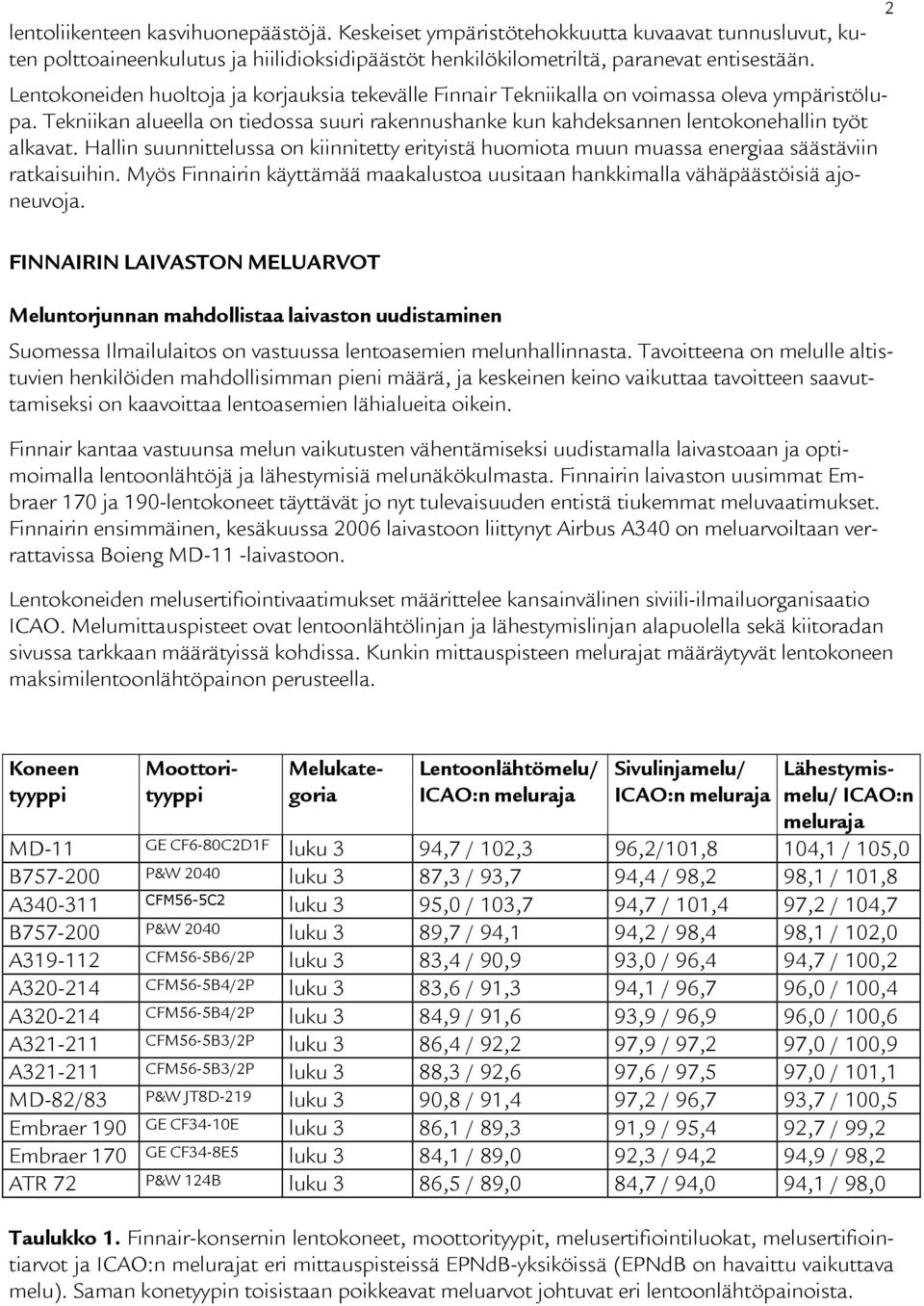 Hallin suunnittelussa on kiinnitetty erityistä huomiota muun muassa energiaa säästäviin ratkaisuihin. Myös Finnairin käyttämää maakalustoa uusitaan hankkimalla vähäpäästöisiä ajoneuvoja.