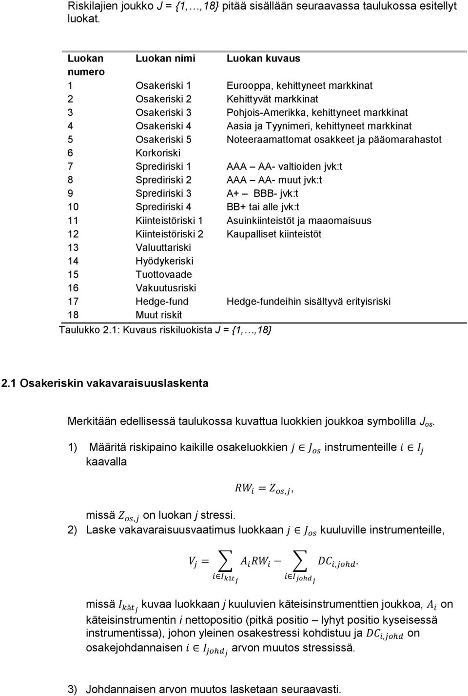 ja Tyynimeri, kehittyneet markkinat 5 Osakeriski 5 Noteeraamattomat osakkeet ja pääomarahastot 6 Korkoriski 7 Sprediriski 1 AAA AA- valtioiden jvk:t 8 Sprediriski 2 AAA AA- muut jvk:t 9 Sprediriski 3