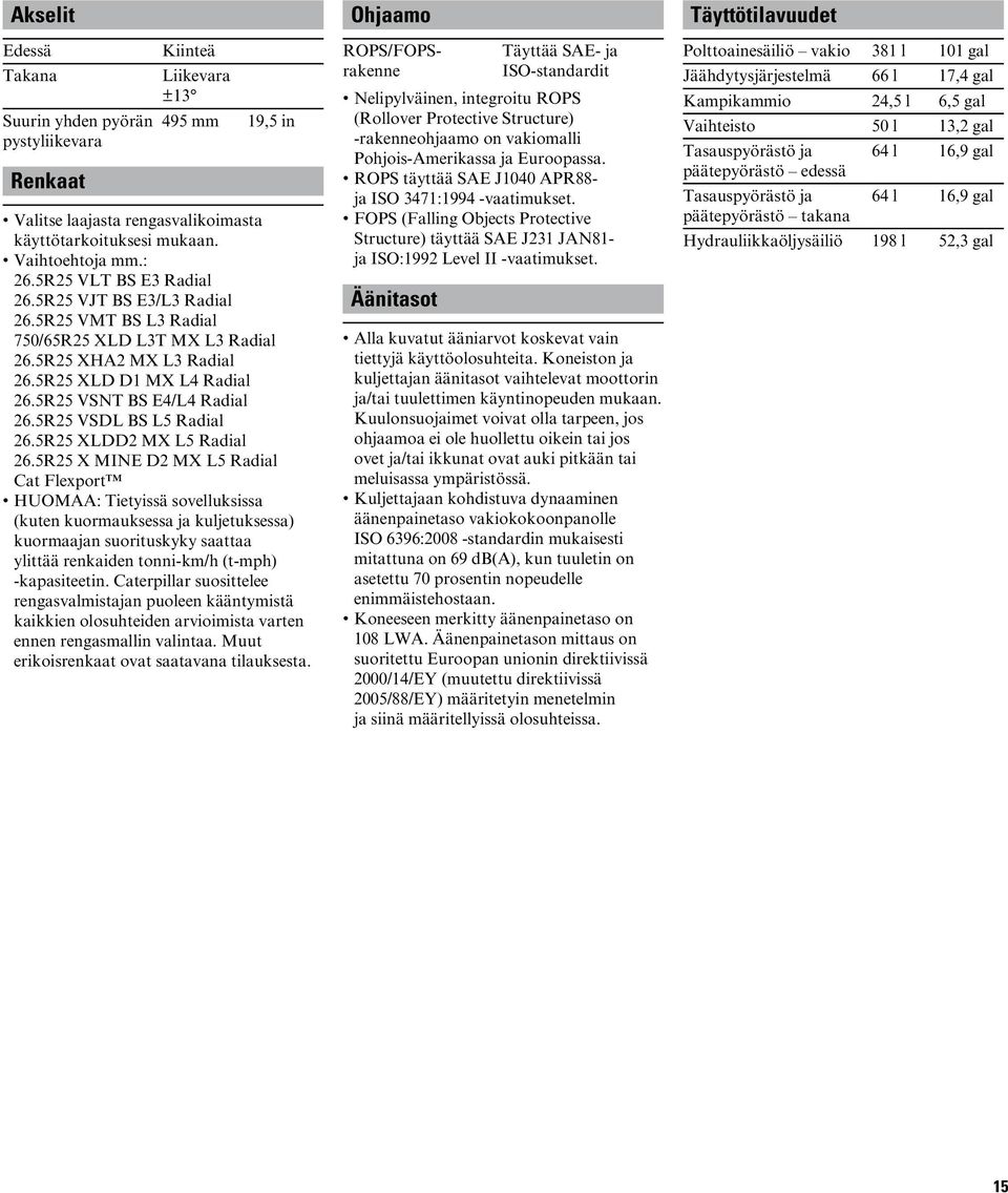 5R25 VSDL BS L5 Radial 26.5R25 XLDD2 MX L5 Radial 26.