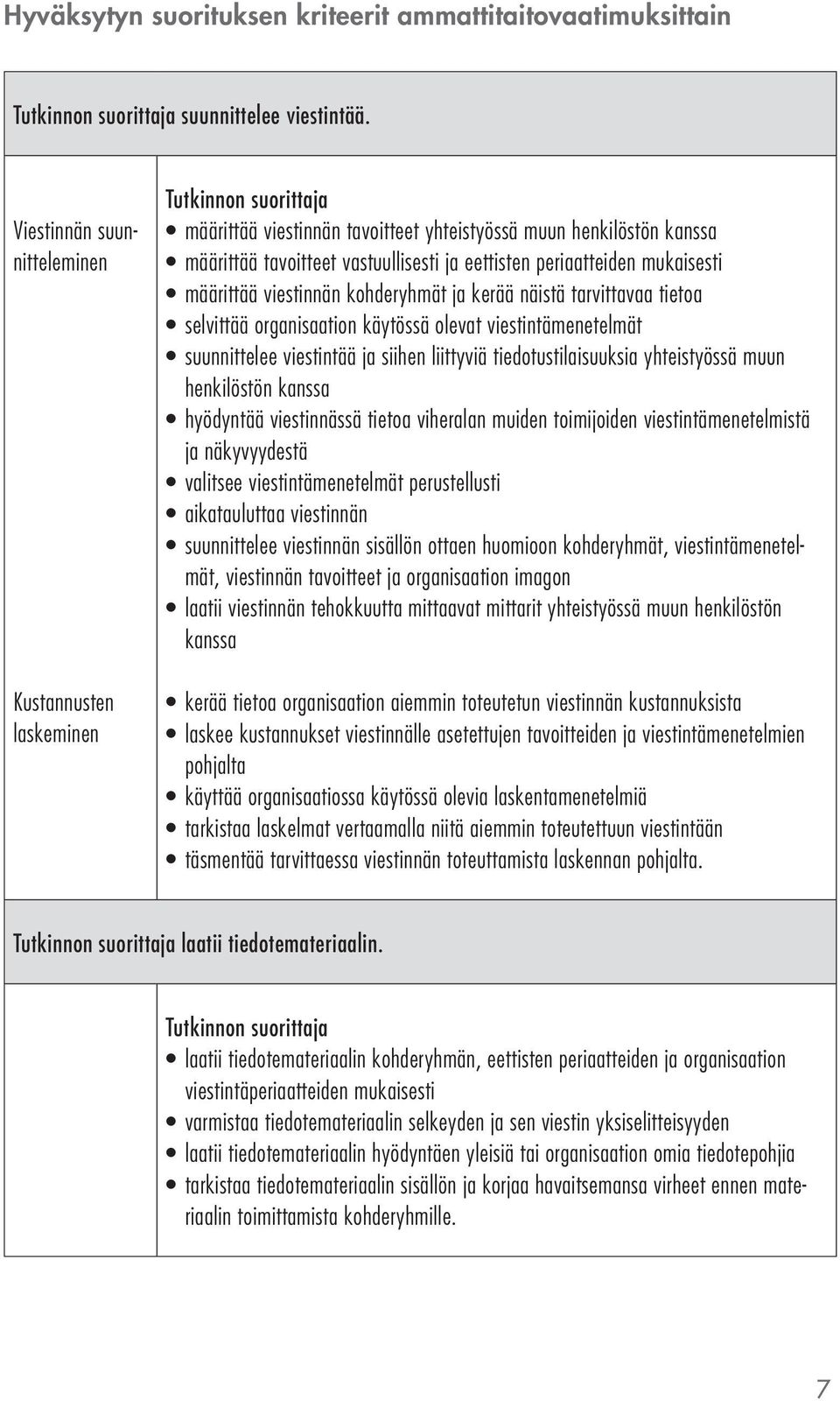 määrittää viestinnän kohderyhmät ja kerää näistä tarvittavaa tietoa selvittää organisaation käytössä olevat viestintämenetelmät suunnittelee viestintää ja siihen liittyviä tiedotustilaisuuksia