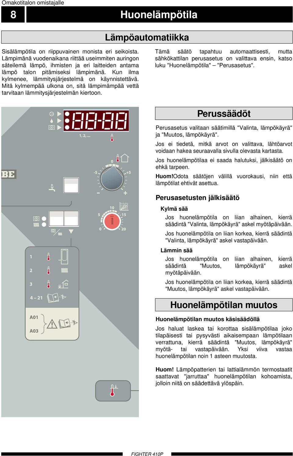 Mitä kylmempää ulkona on, sitä lämpimämpää vettä tarvitaan lämmitysjärjestelmän kiertoon.