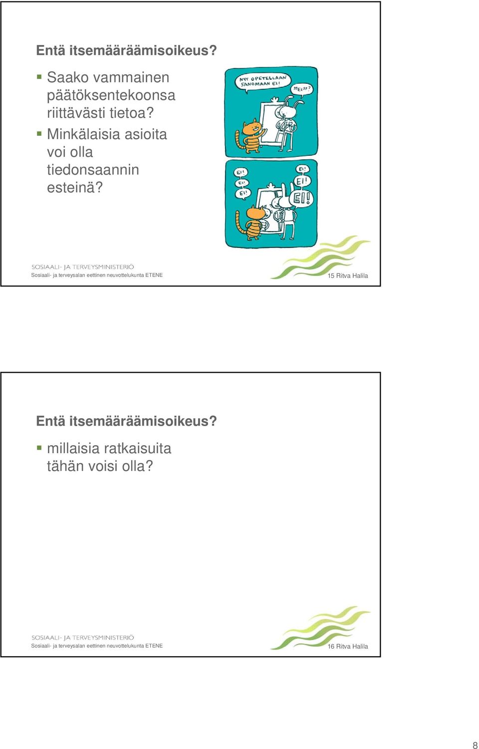 Minkälaisia asioita voi olla tiedonsaannin esteinä?