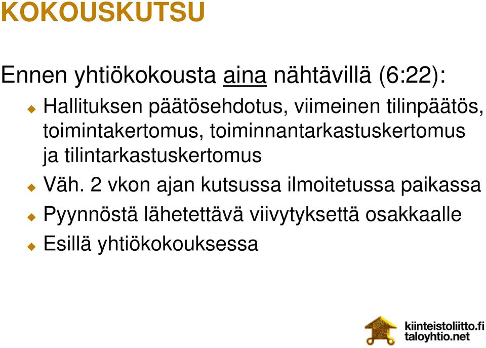 toiminnantarkastuskertomus ja tilintarkastuskertomus Väh.