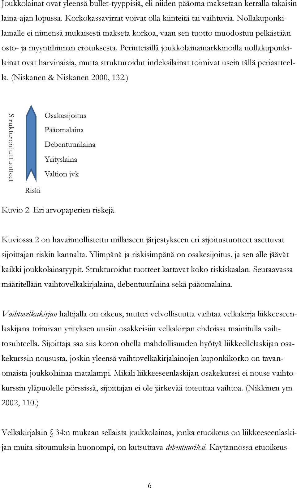 Perinteisillä joukkolainamarkkinoilla nollakuponkilainat ovat harvinaisia, mutta strukturoidut indeksilainat toimivat usein tällä periaatteella. (Niskanen & Niskanen 2000, 132.) Kuvio 2.