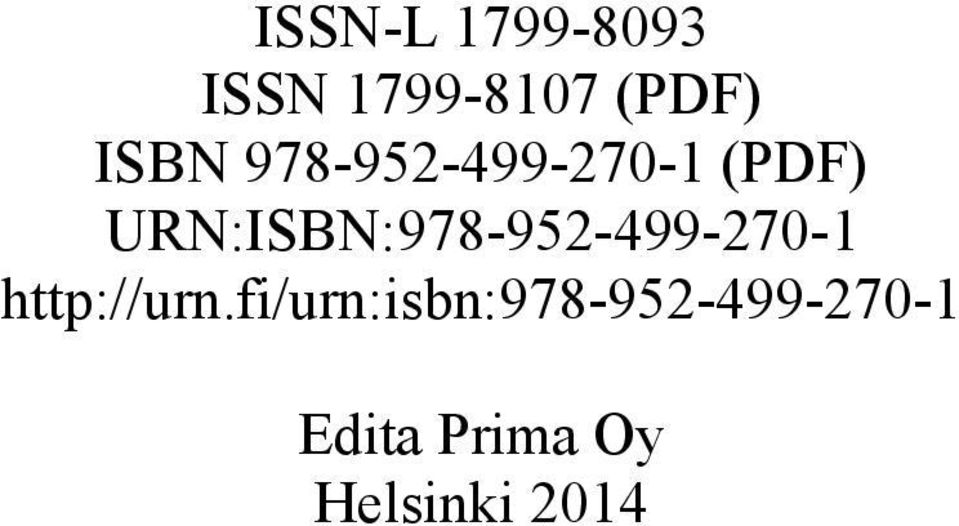 URN:ISBN:978-952-499-270-1 http://urn.