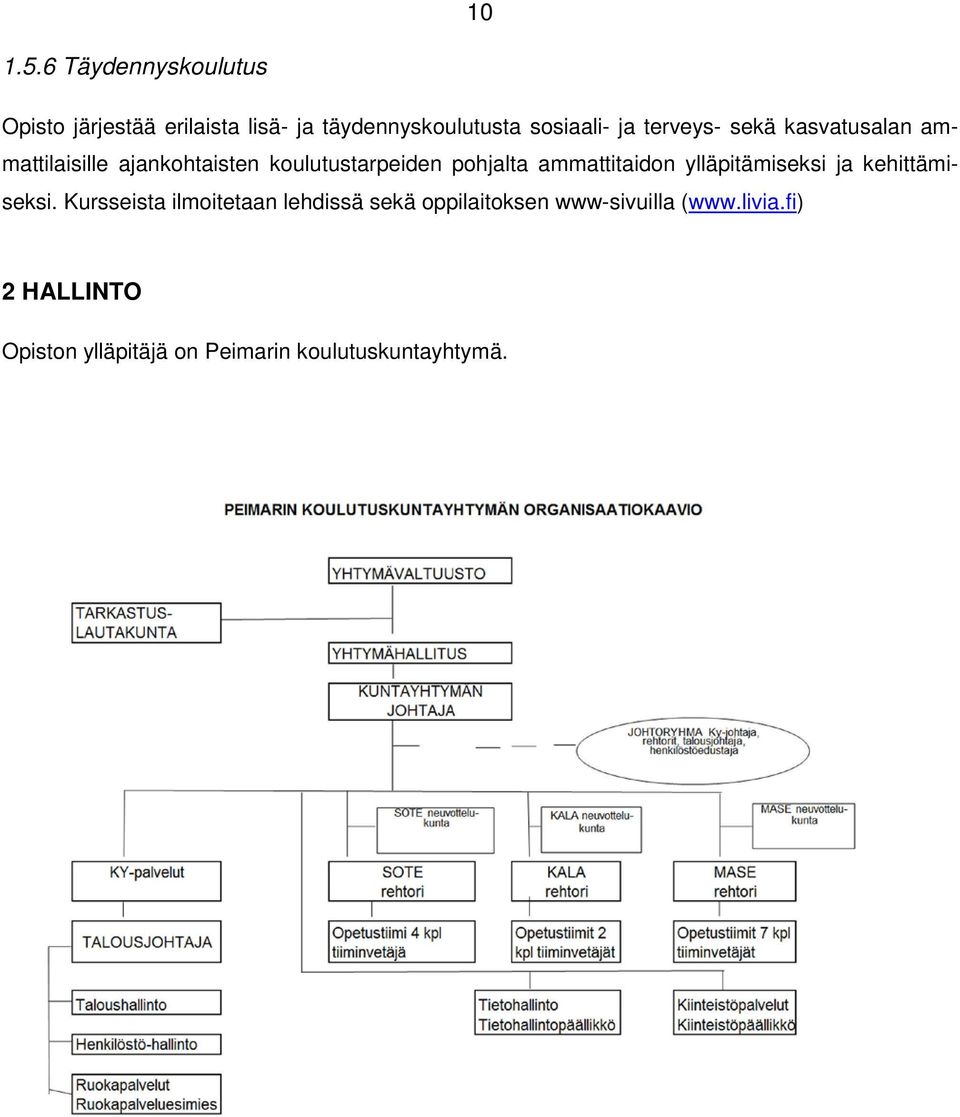 terveys- sekä kasvatusalan ammattilaisille ajankohtaisten koulutustarpeiden pohjalta