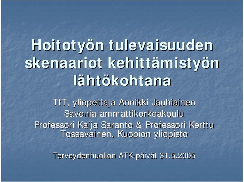 Savonia-ammattikorkeakoulu ammattikorkeakoulu Professori