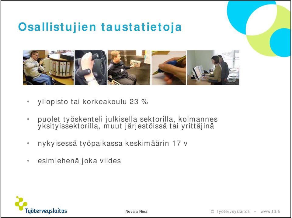 yksityissektorilla, muut järjestöissä tai yrittäjinä