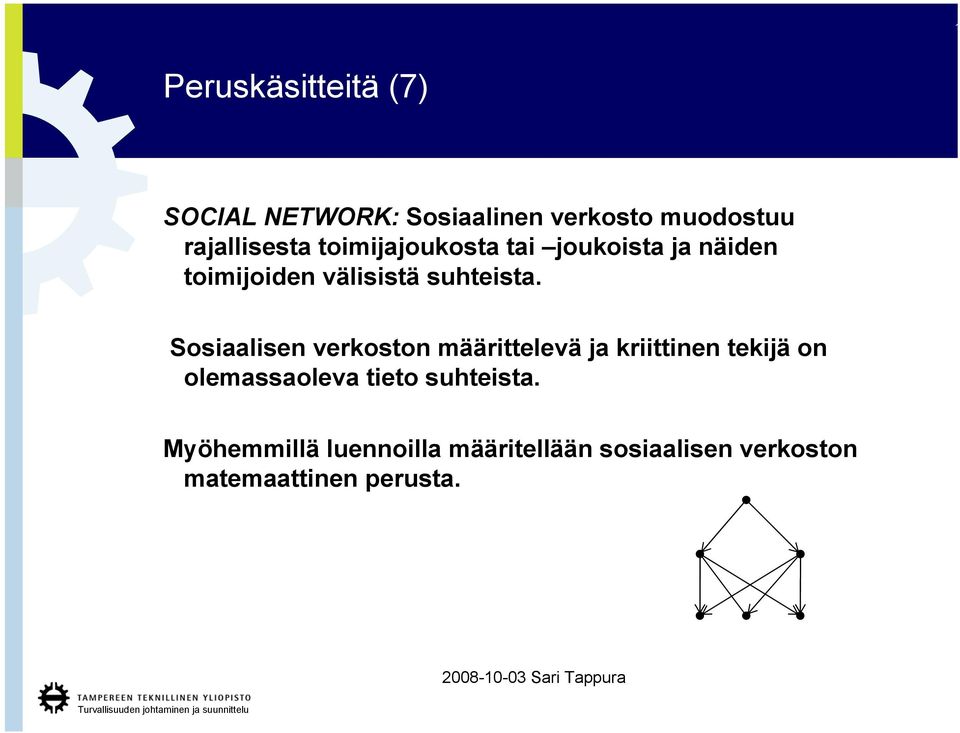 Sosiaalisen verkoston määrittelevä ja kriittinen tekijä on olemassaoleva tieto