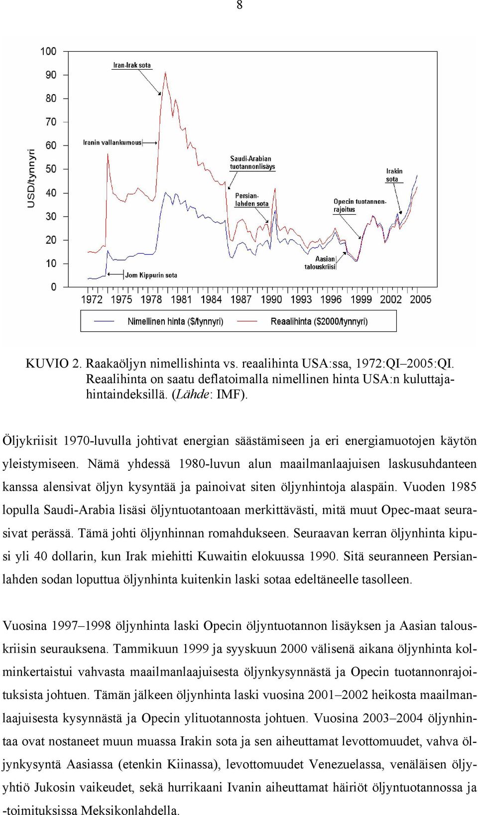 Nämä yhdessä 1980-luvun alun maailmanlaajuisen laskusuhdanteen kanssa alensivat öljyn kysyntää ja painoivat siten öljynhintoja alaspäin.