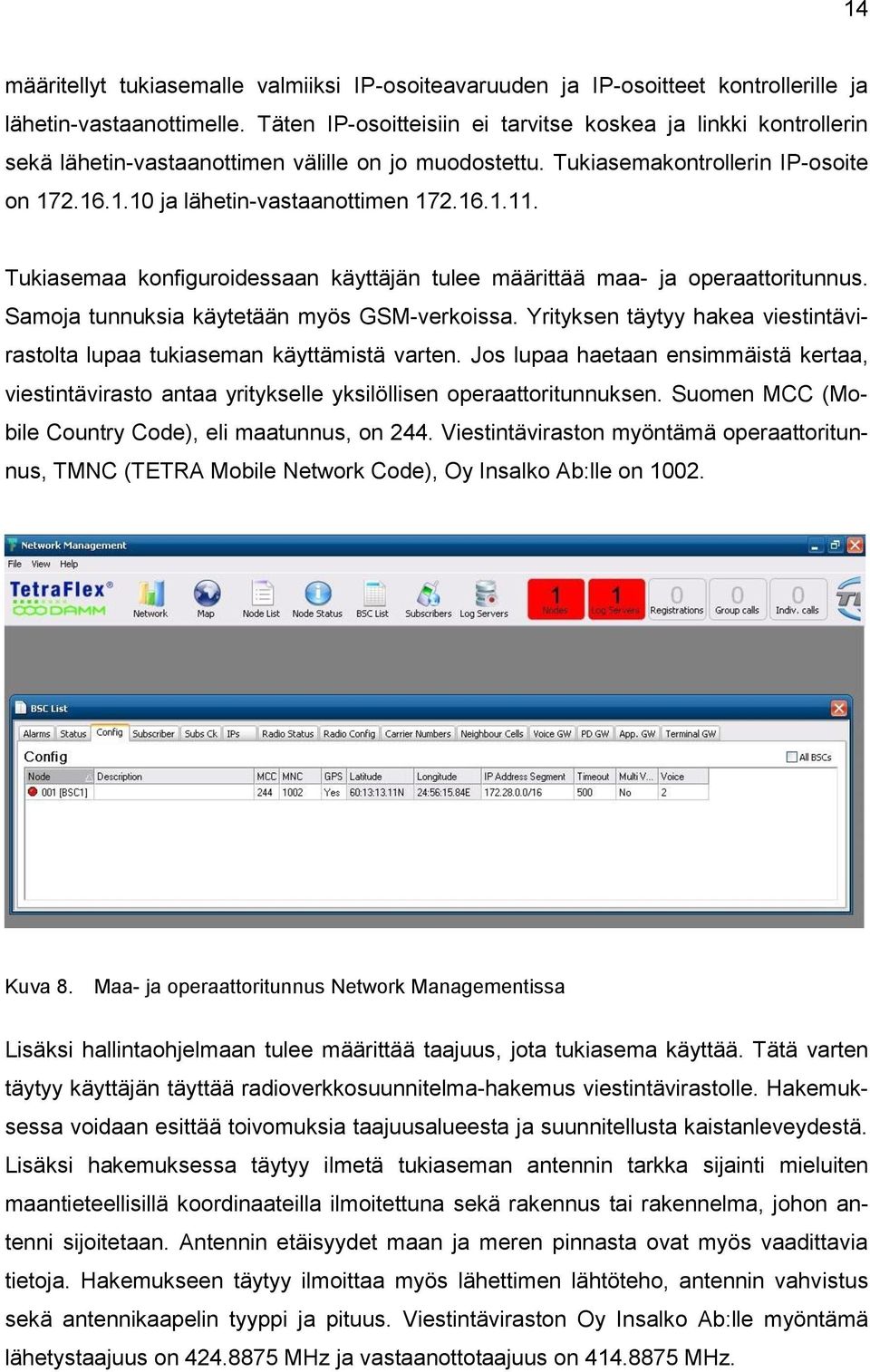 Tukiasemaa konfiguroidessaan käyttäjän tulee määrittää maa- ja operaattoritunnus. Samoja tunnuksia käytetään myös GSM-verkoissa.