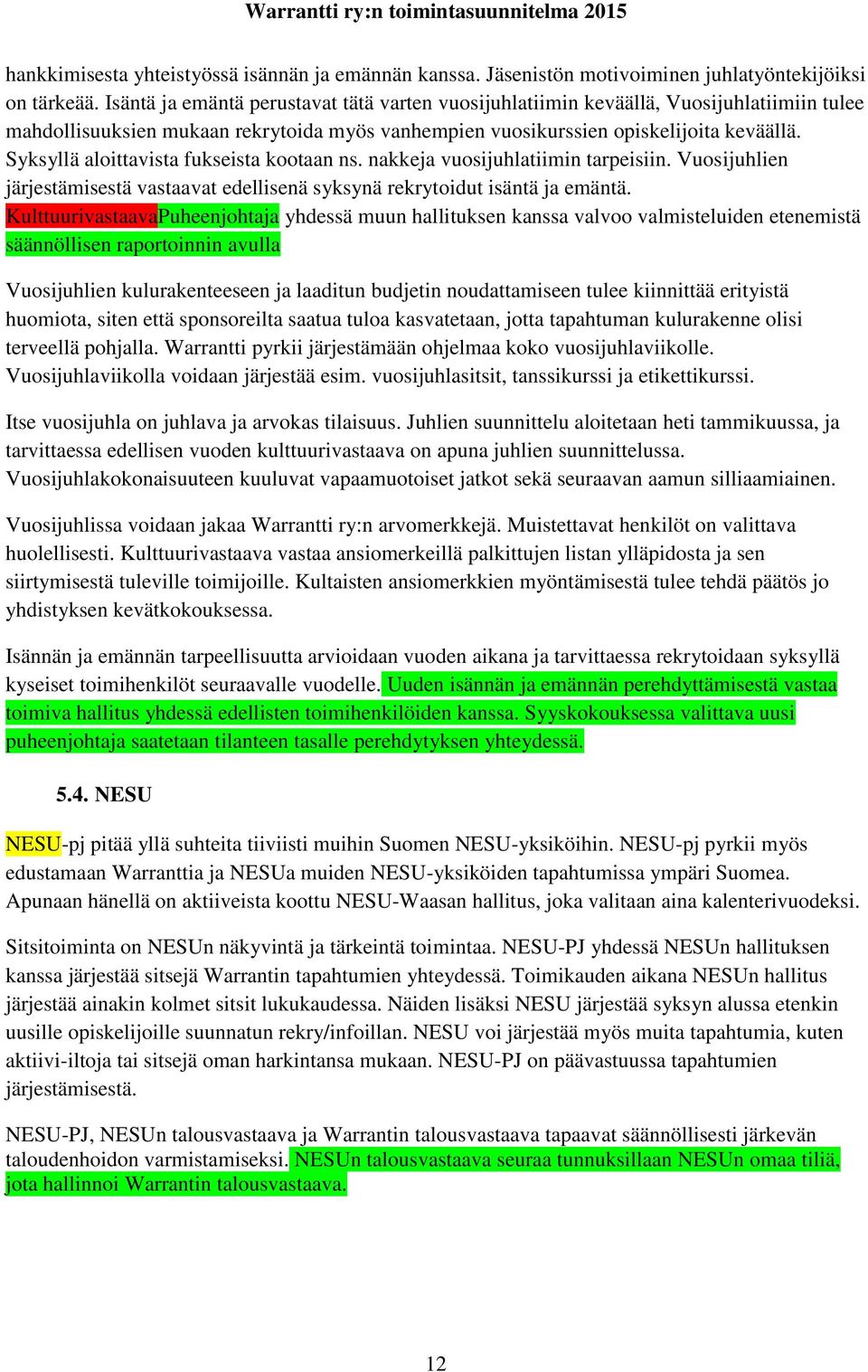 Syksyllä aloittavista fukseista kootaan ns. nakkeja vuosijuhlatiimin tarpeisiin. Vuosijuhlien järjestämisestä vastaavat edellisenä syksynä rekrytoidut isäntä ja emäntä.