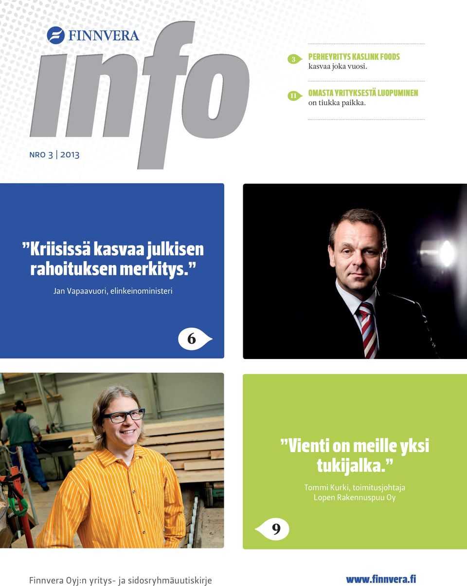 NRO 3 2013 Kriisissä kasvaa julkisen rahoituksen merkitys.