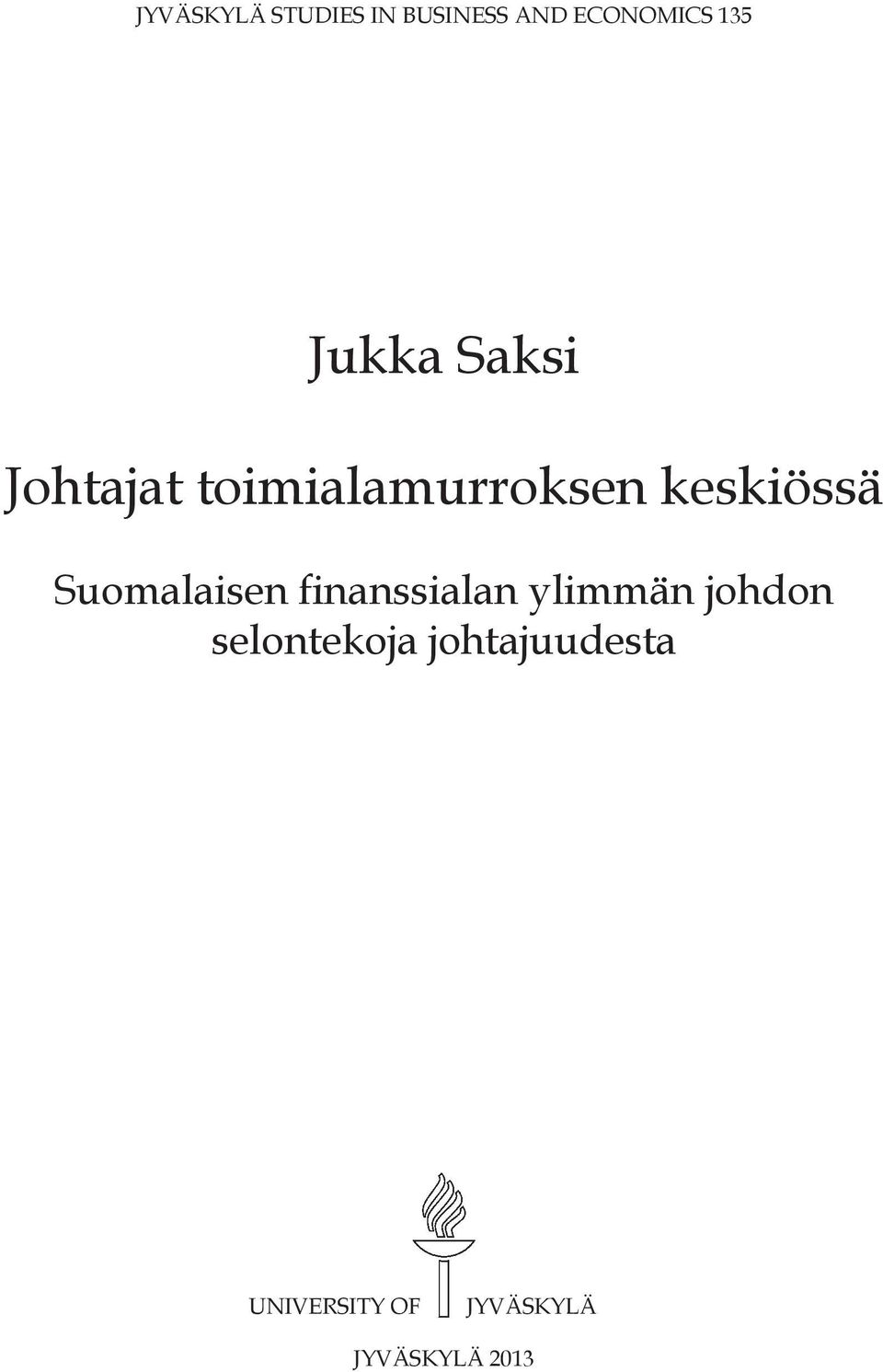 Suomalaisen finanssialan ylimmän johdon