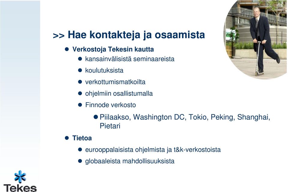 Finnode verkosto Tietoa Piilaakso, Washington DC, Tokio, Peking, Shanghai,